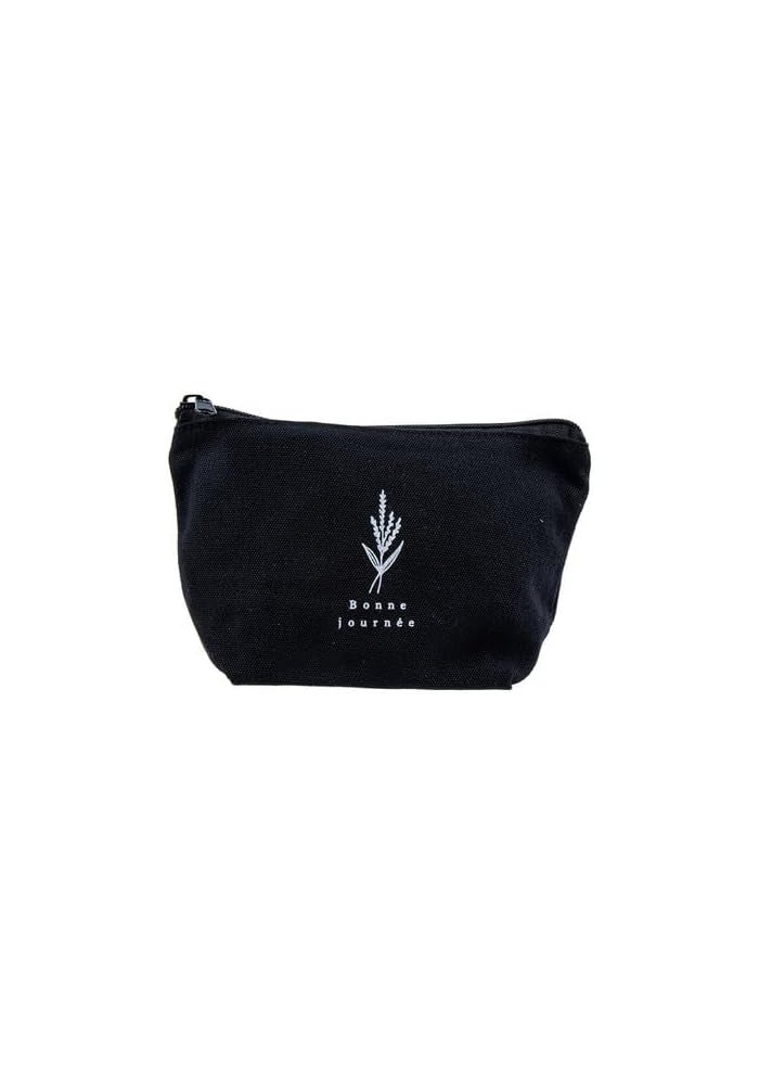 DAISO Boat-Shaped Pouch - Black - Image 1